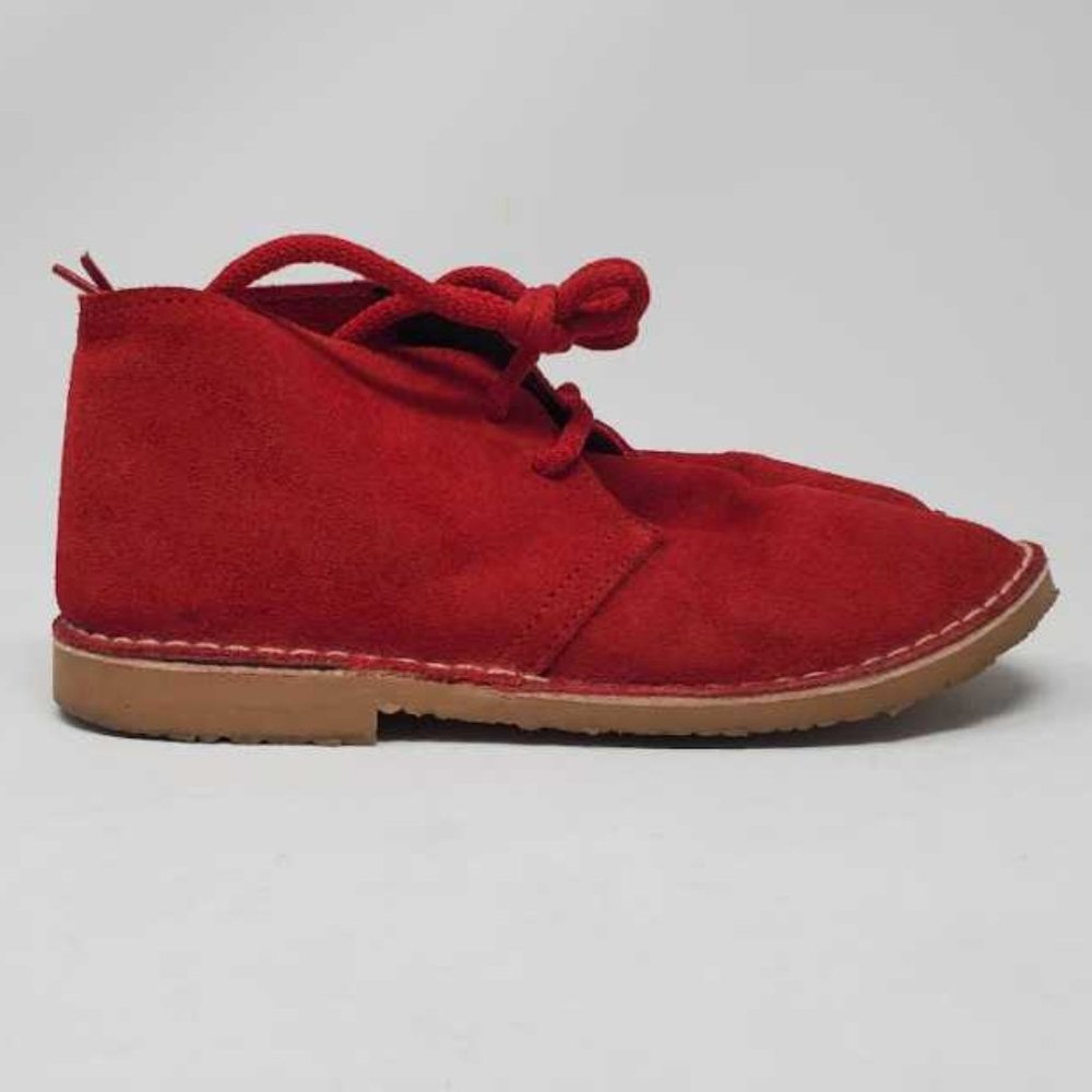 Women's 6 / 6.5 Etre red suede desert boots - made in Spain